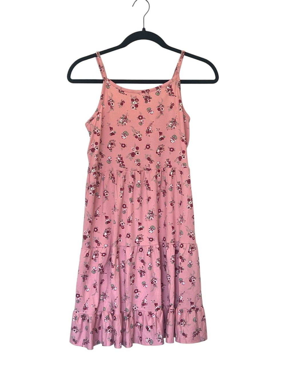 Beautees Girls Pink Floral Tiered Dress